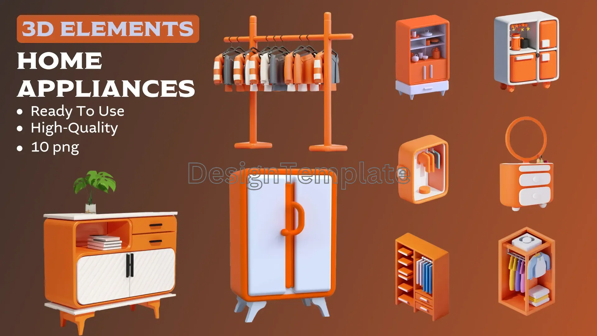 Home Appliances 3D Icons Bundle